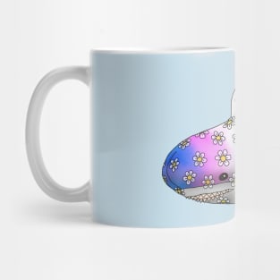 Blue, Pink, White, Pink and Blue Shark Mug